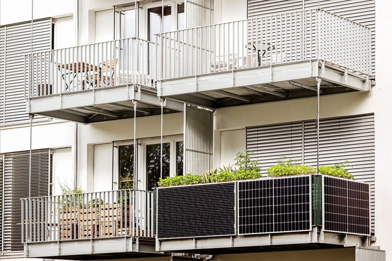 Balkon&shy;kraftwerk bei Bubeck Elektrotechnik in Stuttgart